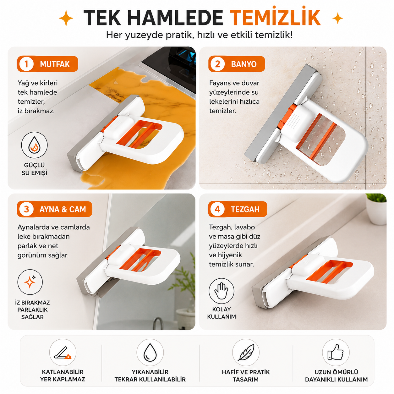 Sihirli Yüzey Temizlik Paspası